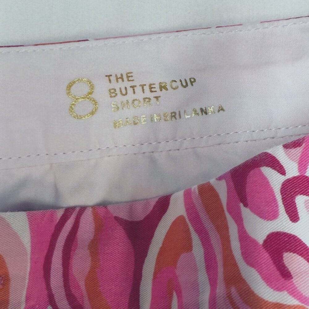 Lilly Pulitzer Buttercup Shorts 8 Mango Salsa‎ Scallop Hem Cotton EUC - Picture 4 of 9